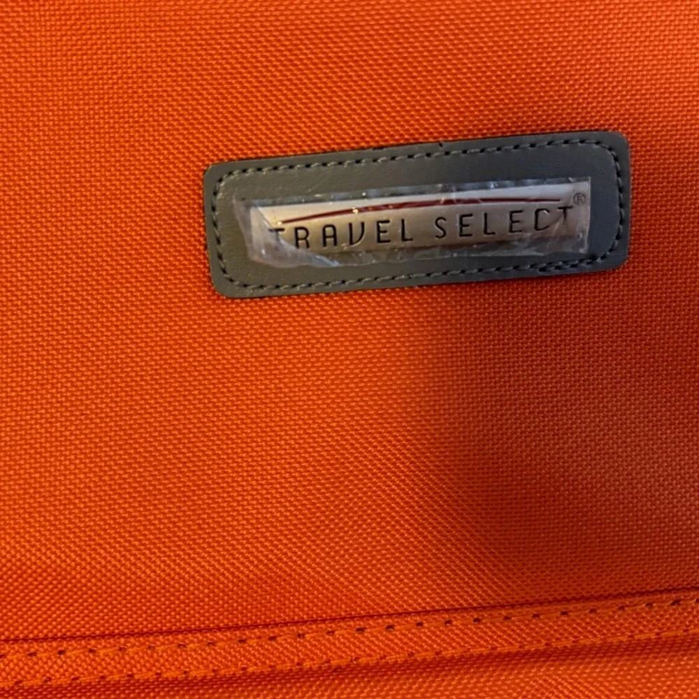 NEW Travel Select Travelers Choice 2 piece Luggage Carry On Orange Rolling Bag